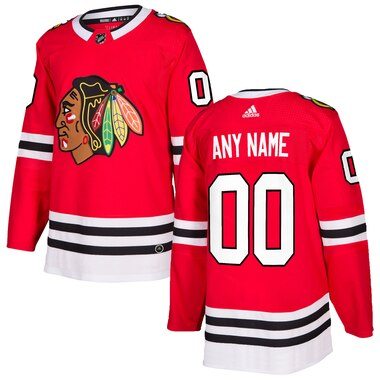 adidas Chicago Blackhawks Red Authentic Custom Jersey