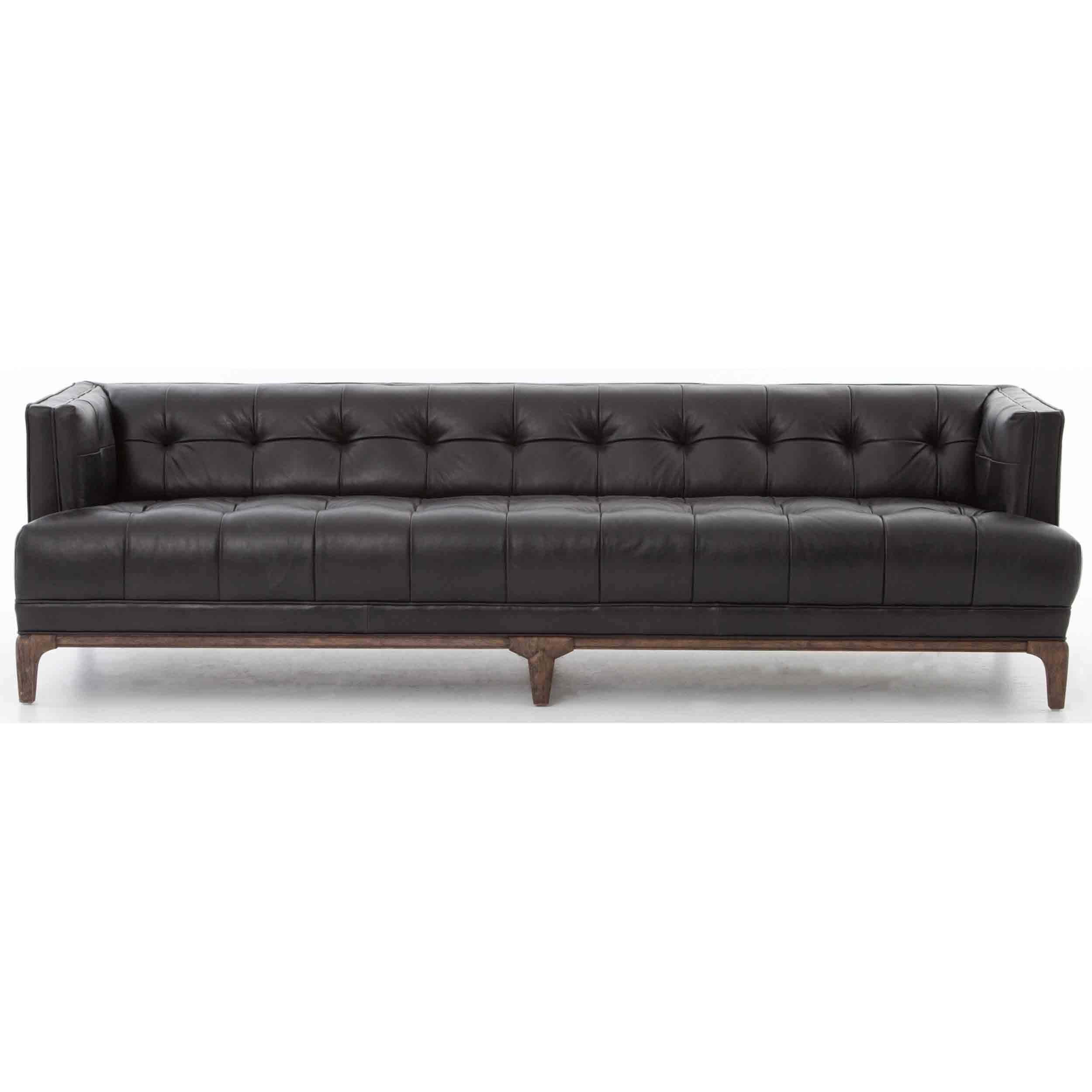 Image of Dylan Leather Sofa, Rider Black