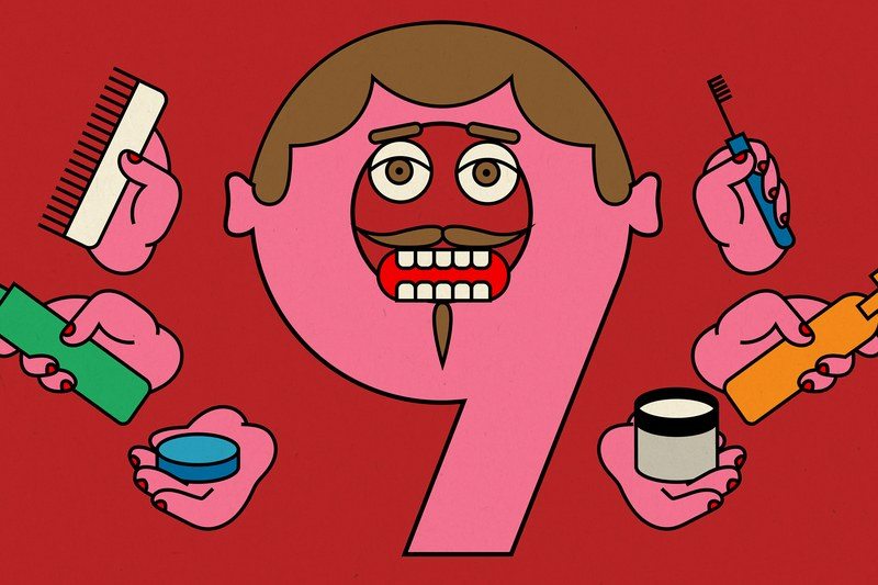 illustration of number 9 grooming