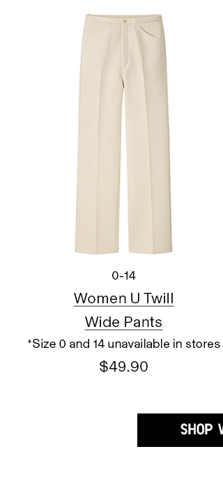 PDP17 - WOMEN U TWILL WIDE PANTS