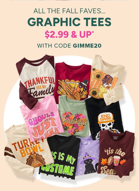 $2.99 & Up Graphic Tees