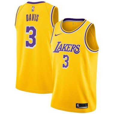 Nike Anthony Davis Los Angeles Lakers Gold 2019/20 Swingman Jersey - Icon Edition