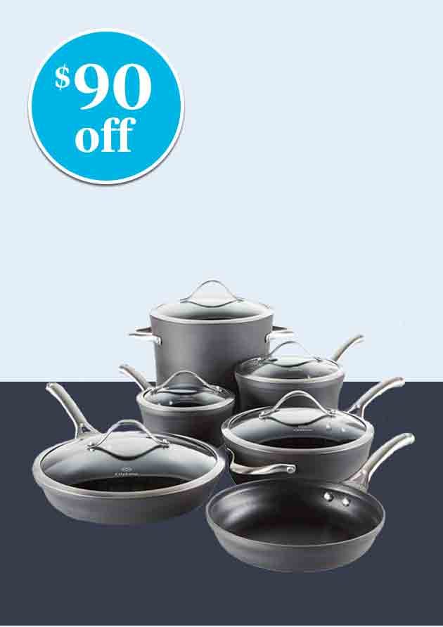 $90 off Calphalon contemporary Nonstick 11-Piece Cookware Set