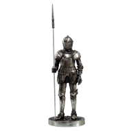 Medieval Knight Spearman Statue