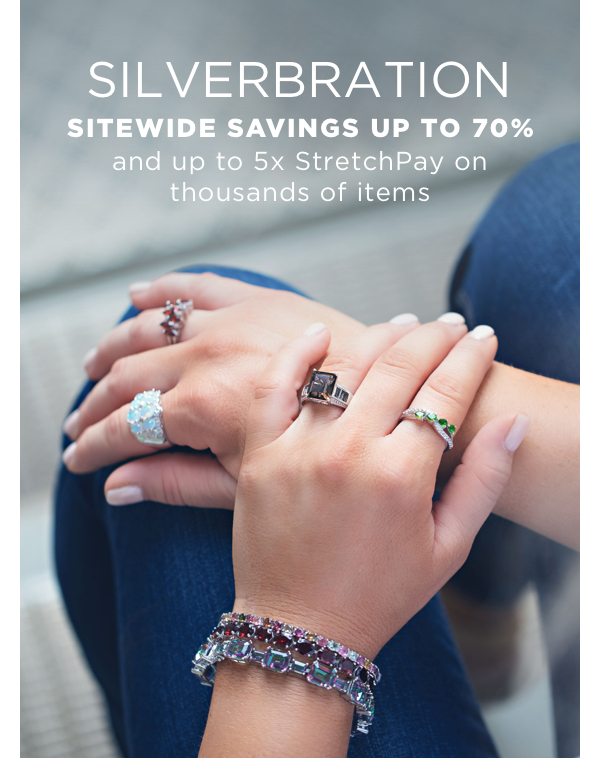 Sitewide Silverbration savings on silver up to 70%