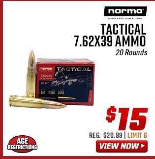 Norma Tactical 7.62x39 Ammo