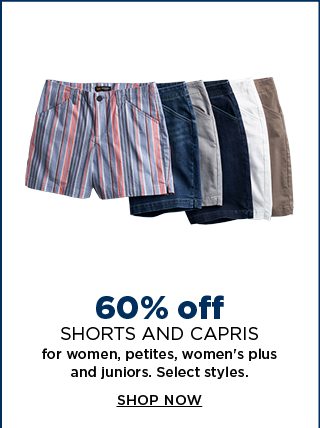 60% off shorts and capris for women, petites, women's plus, and juniors. shop now.
