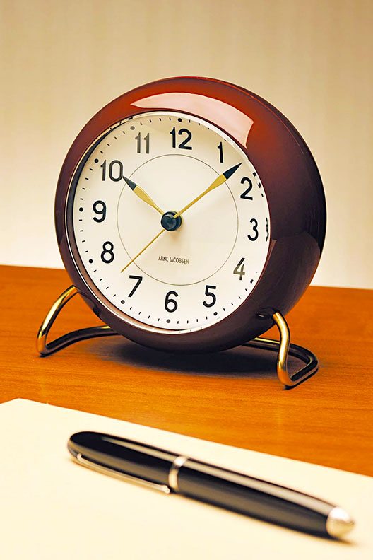 Station Table Alarm Clock by Arne Jacobsen Clocks.