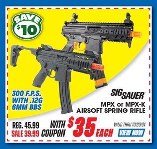 Sig Sauer MPX-K or MPX Airsoft Spring Rifle