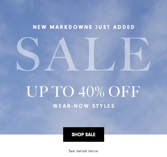 Up to 40% off new markdowns