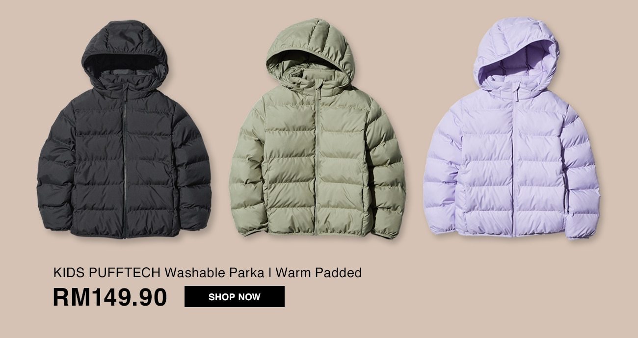 KIDS PUFFTECH Washable Parka | Warm Padded