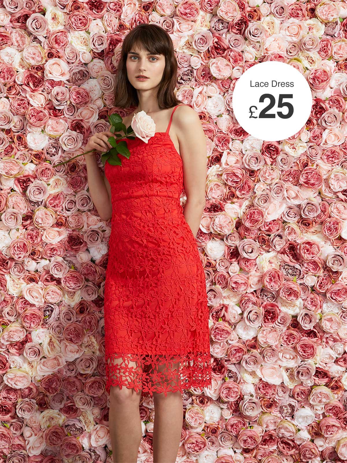 red lace dress matalan