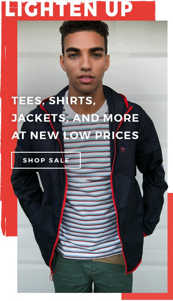 Lighten Up Tees, Shirts, Jackets, and More At New Low Prices - SHOP SALE