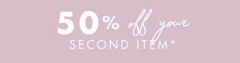 50% off Second Item 