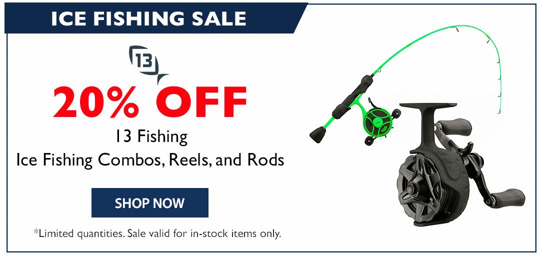 20% OFF 13 Fishing Ice Fishing Combos, Reels and Rods