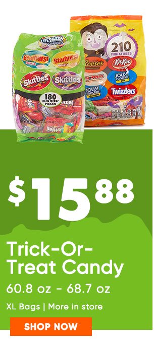 $15.88 Trick-Or-Treat Candy XL Bags