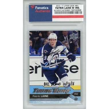 Patrik Laine Winnipeg Jets Fanatics Authentic Autographed 2016-17 Upper Deck Young Guns Rookie #451 Card with "NHL Debut 10/13/16" Inscription