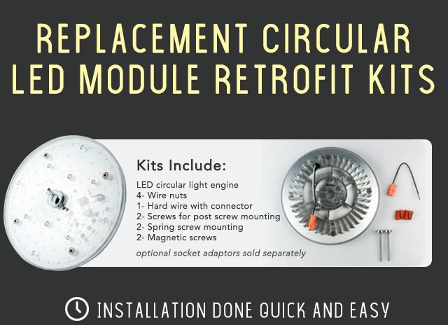 Replacement Circular LED Module Retrofit Kits