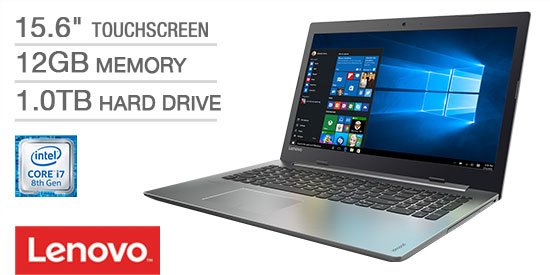 Lenovo IdeaPad 320 15.6-inch Touchscreen Laptop with 8th Gen Intel Core i7 Processor