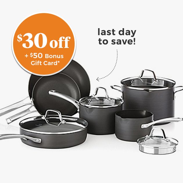 $30 OFF + $50 bonus gift card.last day to save!