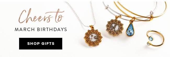 Shop March birthday jewelry. 