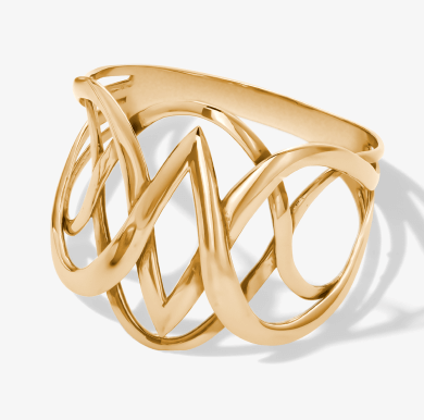 Openwork Angles Ring 10K Yellow Gold