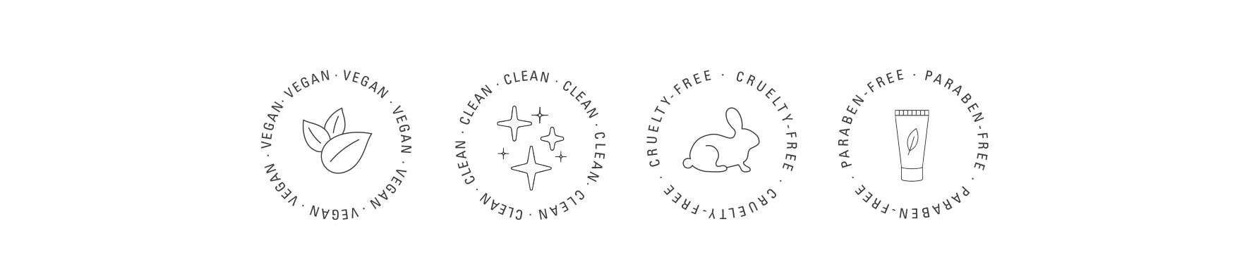 vegan | clean | cruelty-free | paraben-free