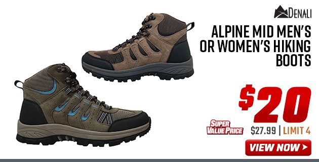 Denali Alpine Mid Men's or Women's Hiking Boots