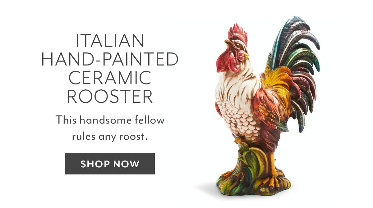 Italian Hand Painted Ceramic Rooster