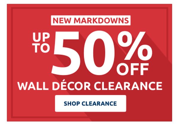 Up to 50% off storewide clearance. Shop clearance.