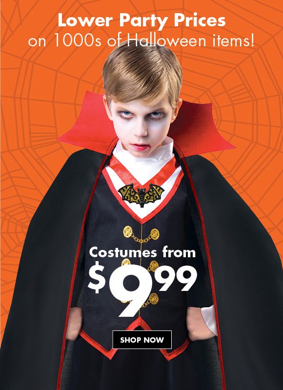 Lower Party Prices on 1000s of Halloween items!