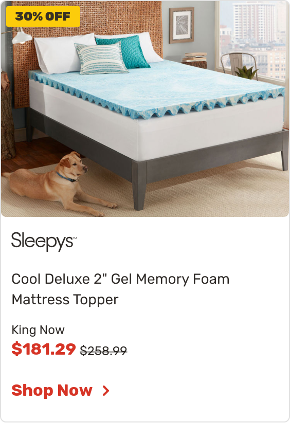 Cool Deluxe 2 inch Gel Memory Foam Mattress Topper