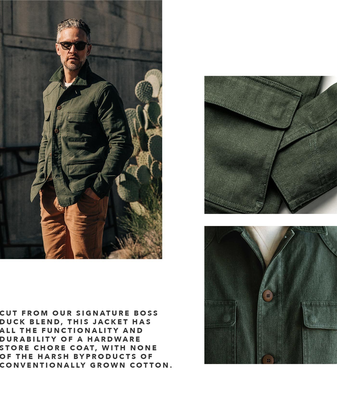 the project jacket in olive boss duck