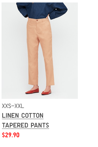 Linen Cotton Tapered Trousers
