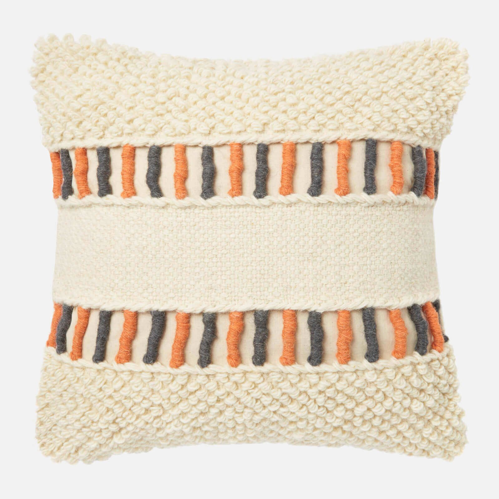 in homeware Textured Cushion - Orange and Grey