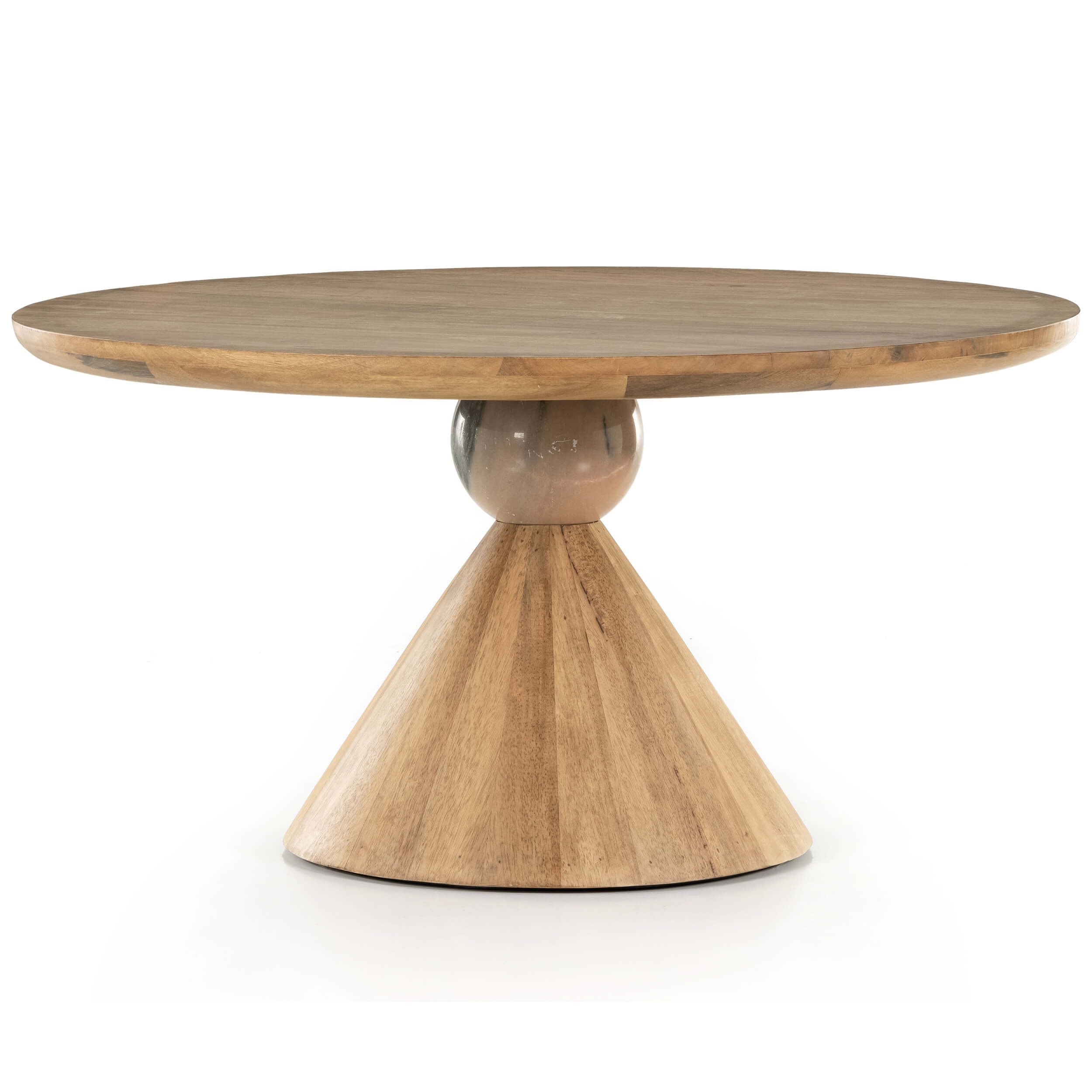 Image of Bibianna Dining Table, Smoked Honey/Blush Marble