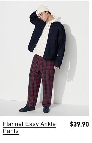 PDP5 - MEN FLANNEL EASY ANKLE PANTS