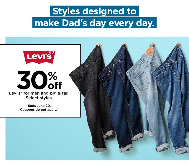 30% Off levi's for men. shop now.