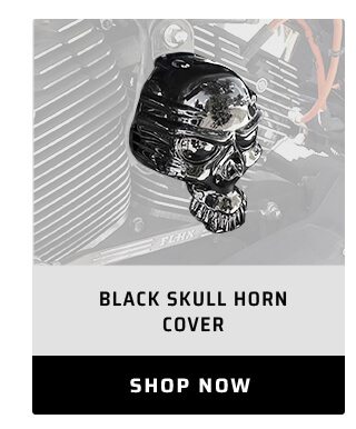 Black Skull Horn Cover