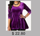 Long Sleeve Round Neck Purple Blouse