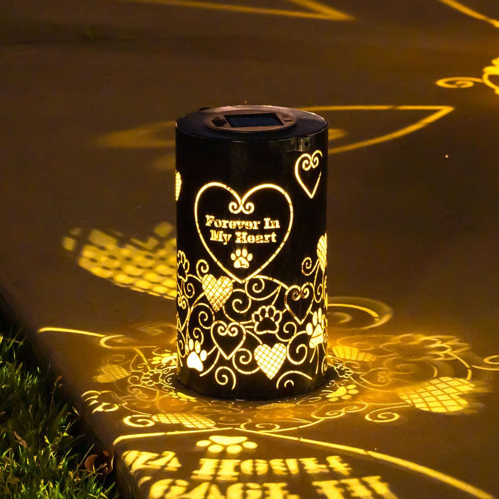 Image of Forever In My Heart- Memorial Artisan Shadow Solar Lantern