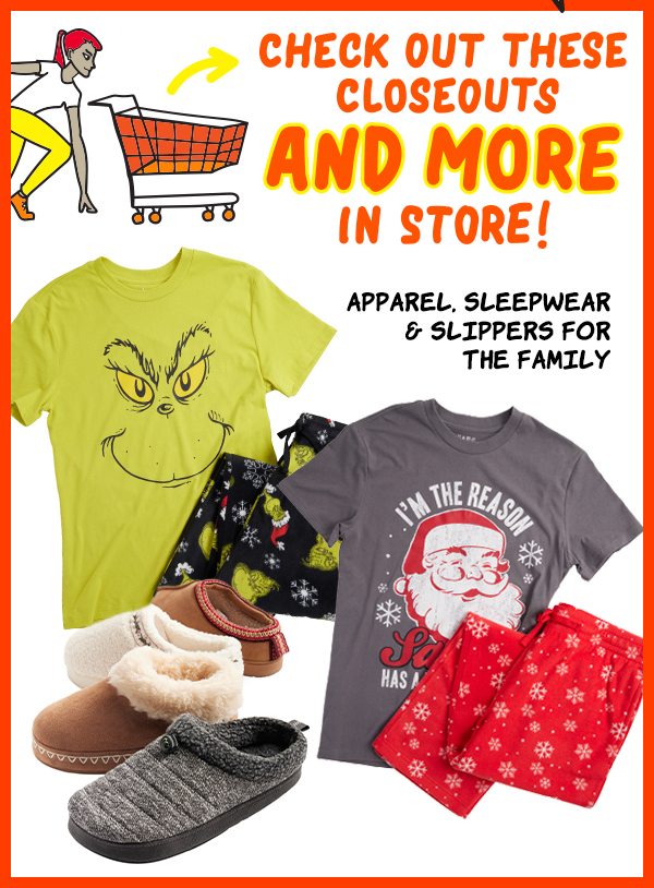 Apparel, Sleepwear & Slippers for the Family