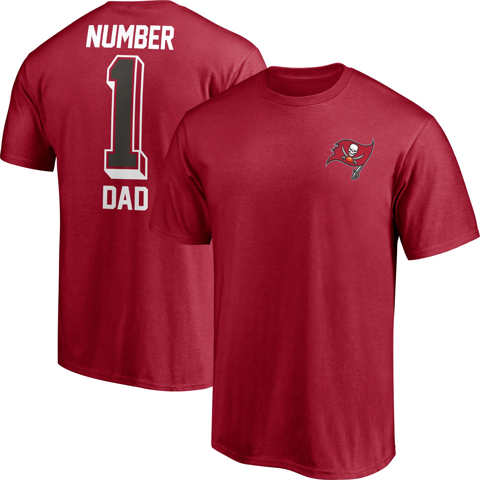  Fanatics Red #1 Dad T-Shirt