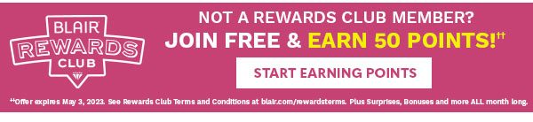 NOT A MEMBER? JOIN FREE FREE and EARN 50 POINTS - START EARNING POINTS