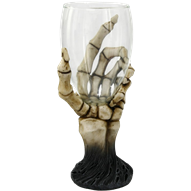 Skeleton Hand Glass Chalice