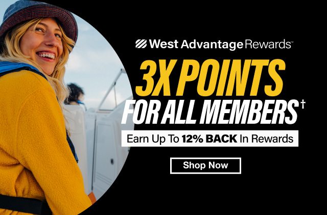 West Advantage Rewards - 3x Points For All Members† Earn Up To 12% Back In Rewards - Shop Now