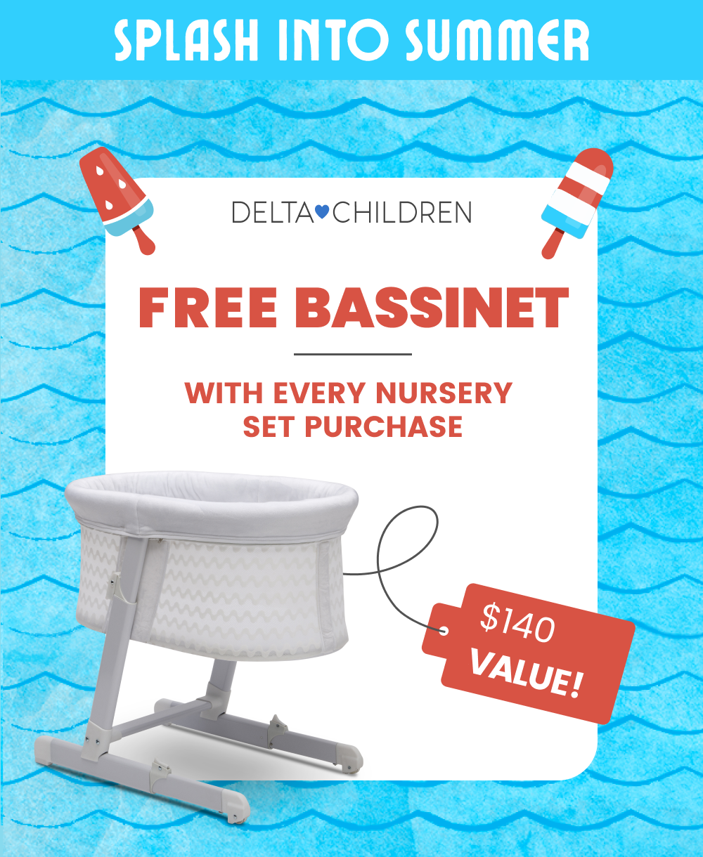 Memorial Day Sale - Free Bassinet with Every Nursery Set
