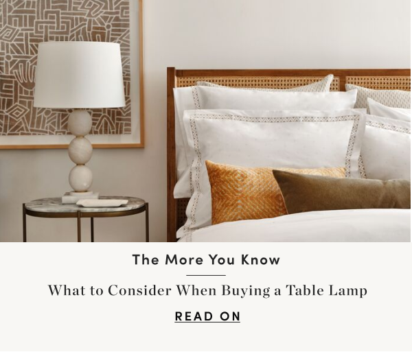 what to consider when buying a table lamp