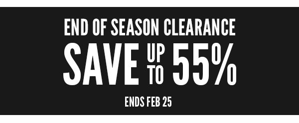 End Of Season Clearance