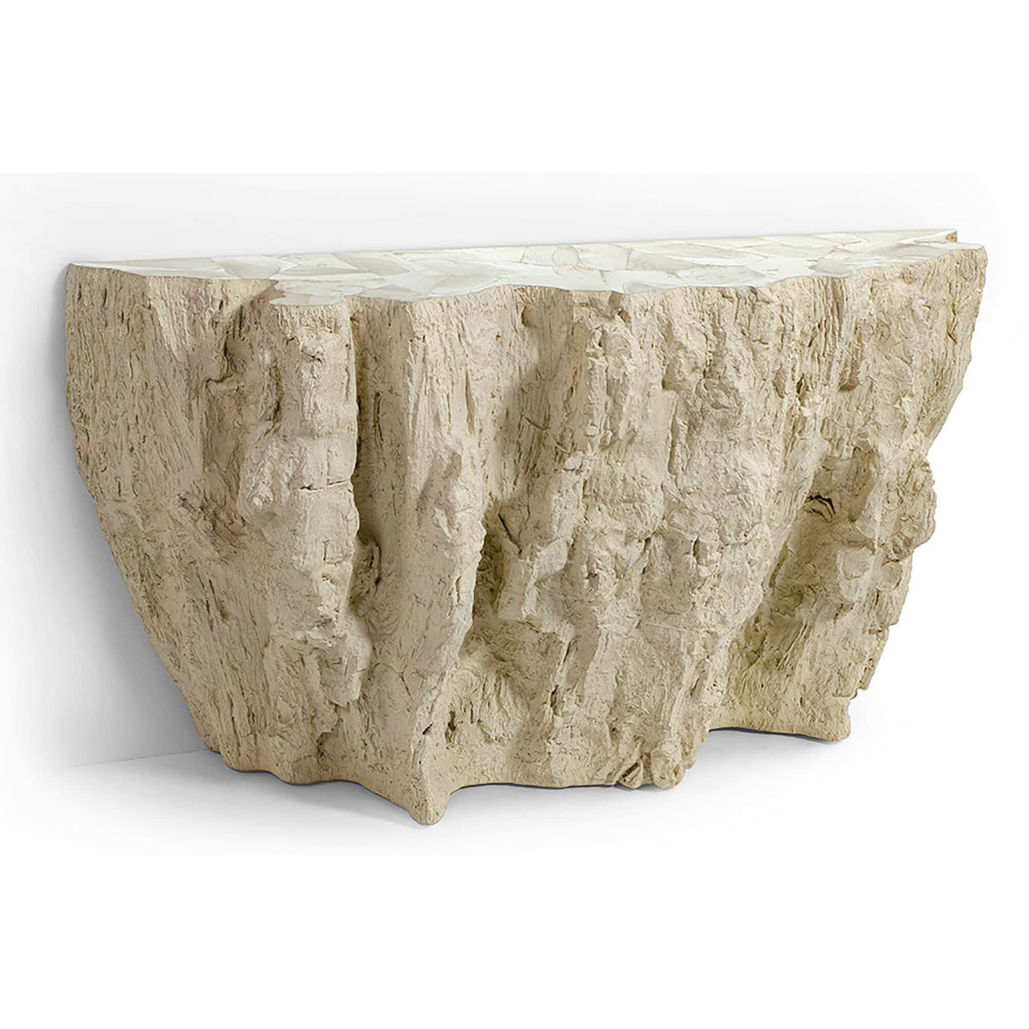 Image of Camilla Fossilized Clam Console Table